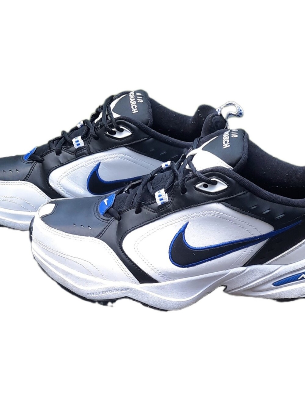 Nike Air Monarch Men’s White, Black & Blue Training Shoes